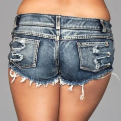 Be Wicked CLOTHING Distressed Side Cutout Shorts