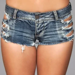 Be Wicked CLOTHING Distressed Side Cutout Shorts