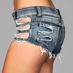 Be Wicked CLOTHING Distressed Side Cutout Shorts