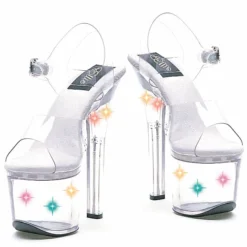 Ellie Shoes 7 Heel Sandal W Multicolor Lights.
