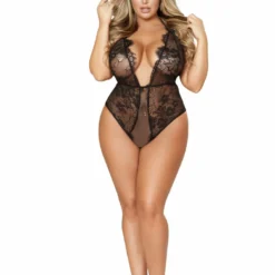 Roma Costume Teddy With A Low-cut Plunge Front