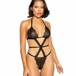 Roma Costume Strappy Eyelash Teddy LINGERIE