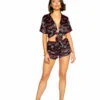Roma Costume Lips Satin Pajama Set SLEEPWEAR