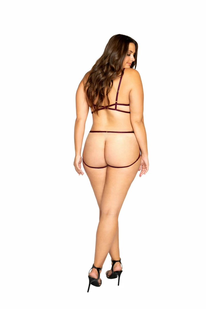 Roma Costume Glittered Multiple Cutout Crotchless Teddy 10 Roma Costume Glittered Multiple Cutout Crotchless Teddy