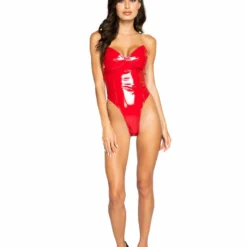 Roma Costume High-Cut Vinyl Bodysuit