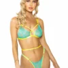 Roma Costume Criss-Cross Neon Bra Set LINGERIE