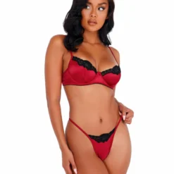 Roma Costume Lace & Satin Underwire Bra Set 25 Roma Costume Lace & Satin Underwire Bra Set