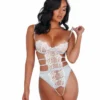 Roma Costume Embroidered Lace & Satin Crotchless Teddy 2 Roma Costume Embroidered Lace & Satin Crotchless Teddy
