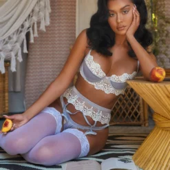 Roma Costume LINGERIE Embroidered Lace & Satin Bralette Garter Set 16 Roma Costume LINGERIE Embroidered Lace & Satin Bralette Garter Set