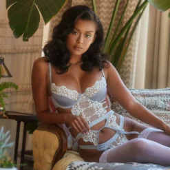 Roma Costume LINGERIE Embroidered Lace & Satin Bustier Set 16 Roma Costume LINGERIE Embroidered Lace & Satin Bustier Set