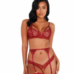 Roma Costume Glittered Crotchless Garter Set