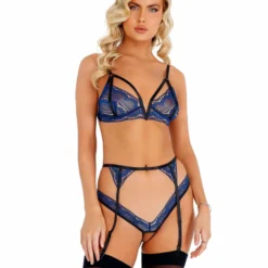 Roma Costume Glittered Crotchless Garter Set