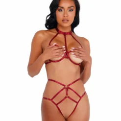 Roma Costume Open Cup & Crotchless Bra Set LINGERIE