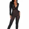 Roma Costume Sheer Glittered Bodysuit With Cuffs 2 Roma Costume Sheer Glittered Bodysuit With Cuffs