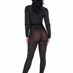Roma Costume Sheer Glittered Bodysuit With Cuffs 7 Roma Costume Sheer Glittered Bodysuit With Cuffs