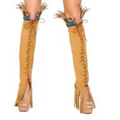 Roma Costume Lace Up Suede Leg Warmer