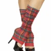 Roma Costume ACCESORIES Red Plaid Leg Warmers