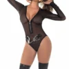 Espiral Police Black Bodysuit Costume COSTUMES