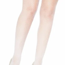 Roma Costume White Fishnet Stockings Hosiery