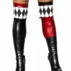 Roma Costume Red And Black Metallic Jester Stockings