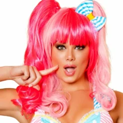 Roma Costume ACCESORIES Pink Wig