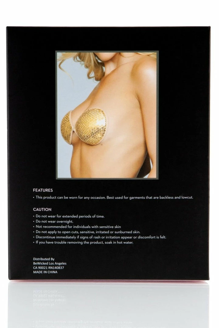 Be Wicked Gold Sequin Adhesive Bra 7 Be Wicked Gold Sequin Adhesive Bra