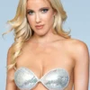 Be Wicked Silver Sequin Adhesive Bra LINGERIE
