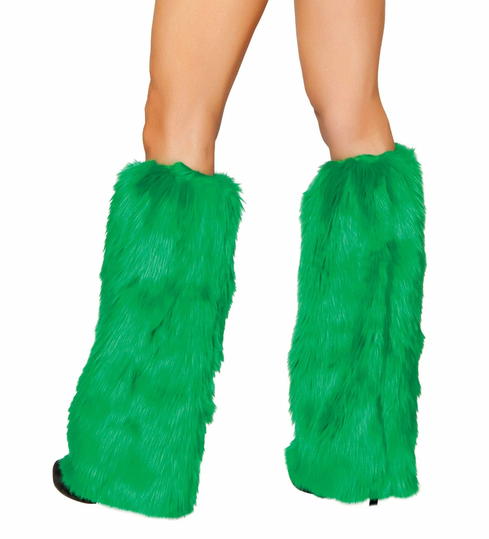 JValentine Faux Fur Legwarmers Green Rave Leg Warmers & Wraps 4 JValentine Faux Fur Legwarmers Green Rave Leg Warmers & Wraps