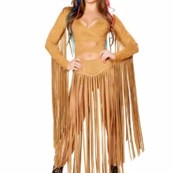 JValentine CLOTHING Honey Suede Long Fringe Shorts