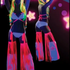 JValentine Fringe White Hot Pink Tie Side Shorts CLOTHING