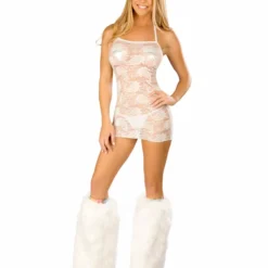 JValentine Lace Dress White CLOTHING