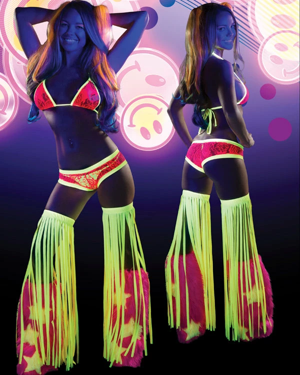 JValentine CLOTHING Two Way Pink Yellow Lace Triangle Top 4 JValentine CLOTHING Two Way Pink Yellow Lace Triangle Top