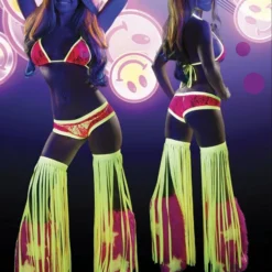 JValentine CLOTHING Sexy Pink Yellow Lace Short