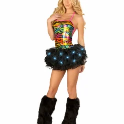 JValentine Fairy Light Up Black Tutu Rave Bottoms