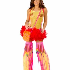 JValentine Rave Bottoms Suspender Red Tutu