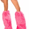 JValentine Rave Leg Warmers & Wraps Super Fluff Hot Pink Legwarmers