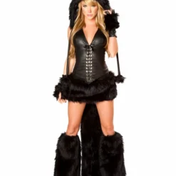 JValentine Black Cat Claw Legwarmers Rave Leg Warmers & Wraps