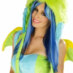 JValentine Rave Accessories Puff Dragon Deluxe Hood With Spikes