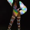 JValentine CLOTHING Festival Light-Up Faux Fur Shrug