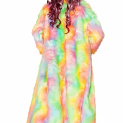 JValentine Rainbow Sherbet Light-Up Full Length Coat CLOTHING