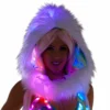 JValentine Tie Dye Light-Up Infinity Fur Hood Rave Accessories