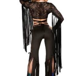 JValentine Black Lace Karma Fringe Wrap Top CLOTHING