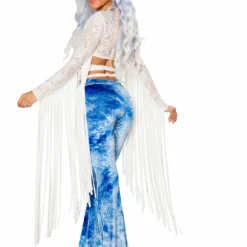 JValentine White Lace Karma Fringe Wrap Top CLOTHING