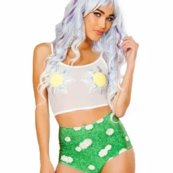 JValentine CLOTHING Daisy On Grass Mesh Tank Top 8 JValentine CLOTHING Daisy On Grass Mesh Tank Top