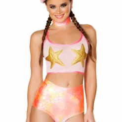 JValentine Sunset Mermaid Light-Up High-Waist Short CLOTHING
