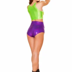 JValentine CLOTHING Purple Twinkle High-Waist Short