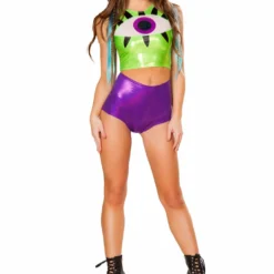 JValentine Green Metallic EyeBall Tank Top