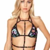 JValentine Black Hearts Beaded Harness
