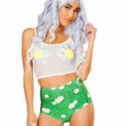 JValentine Daisies On Grass High-Waist Short