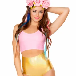 JValentine Gold Twinkle High-Waist Short CLOTHING